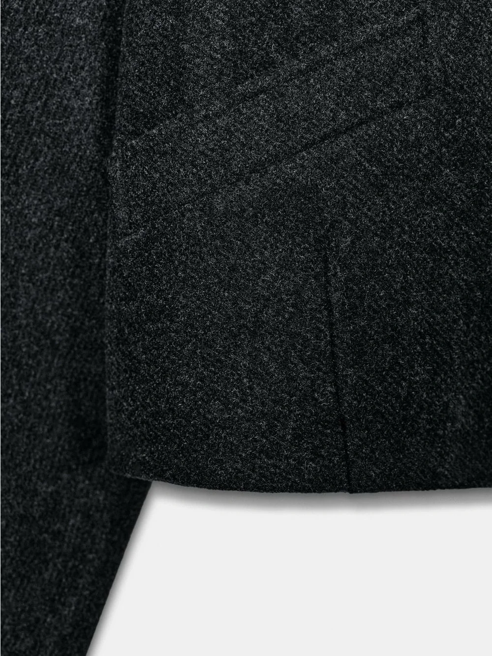 ZARA Soft Charcoal Bomber Jacket, Elastic Hem
